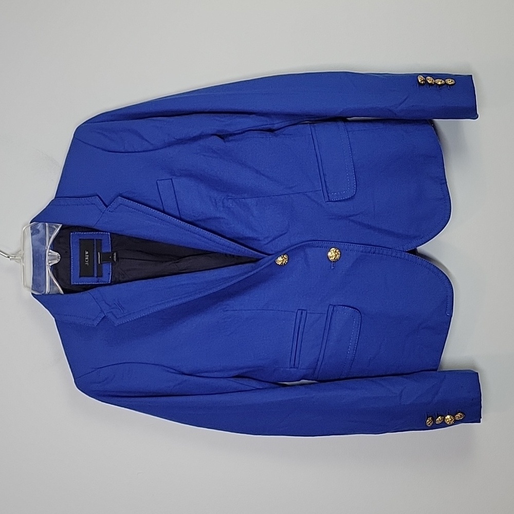 J.Crew Schoolboy Blazer Jacket Women's Wool Notch Lapel Gold Buttons Academia 2